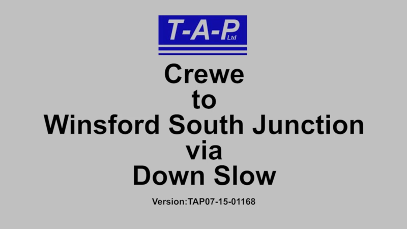 CREWE TO WINSFORD SOUTH JUNCTION VIA DOWN SLOW FILM